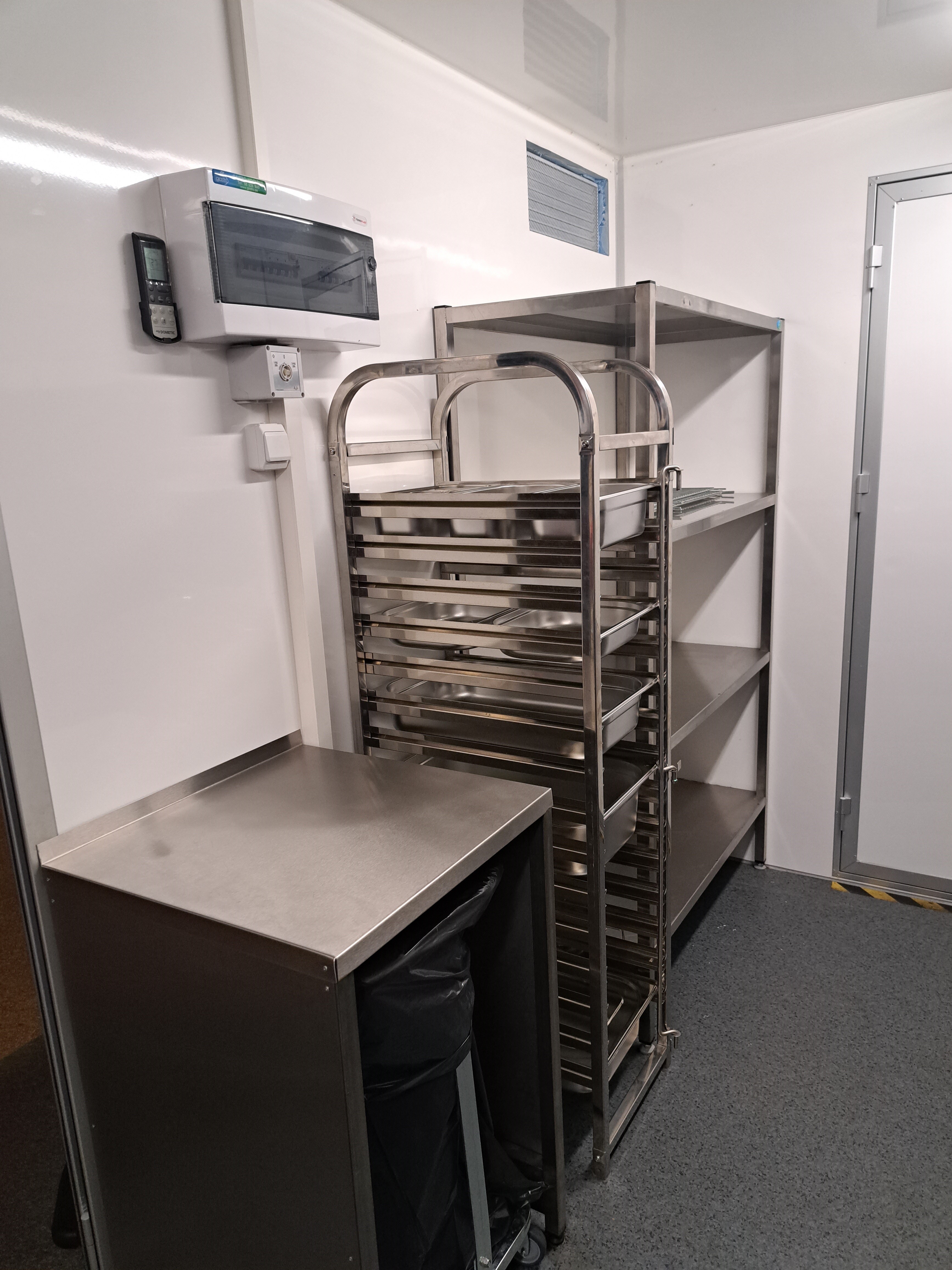 Shelves, trolleys